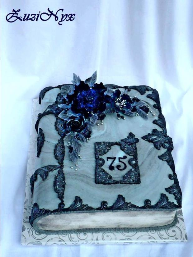 Kniha v tmavo modrom , torta, Narodeninové torty Kniha v tmavo modrom , torta, Narodeninové torty, ZuziNyx, 1