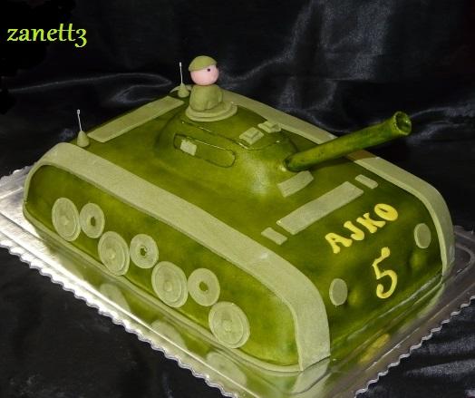torta s tankom, torta, Torty autíčka, vláčiky, zanett3, 1
