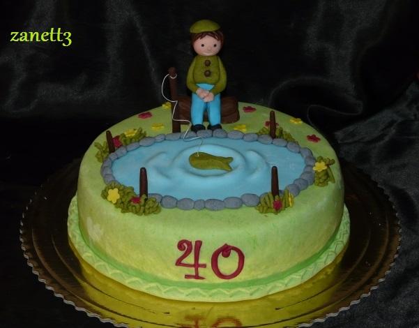 s rybarom pre rybara, torta, Narodeninové torty, zanett3, 1