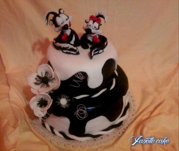 svadobná čierno biela, torta, Svadobné torty, janette0207, 1