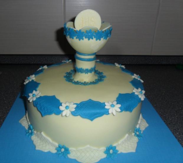 Tortička pre chlapca na 1. sväté prijímanie, torta, Torty na cirkevné sviatky, Zdenka Švančarová, 1