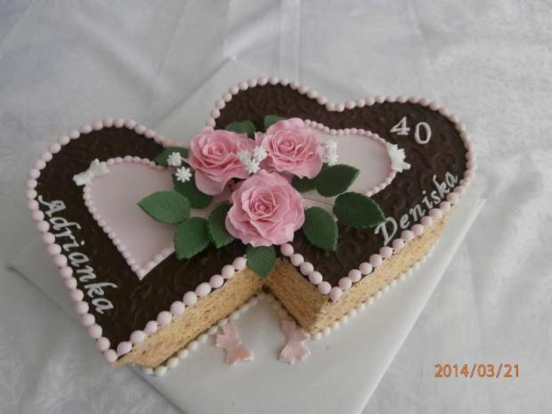 Dvojsrdce, torta, Čokoládové torty, Elenka TN, 1