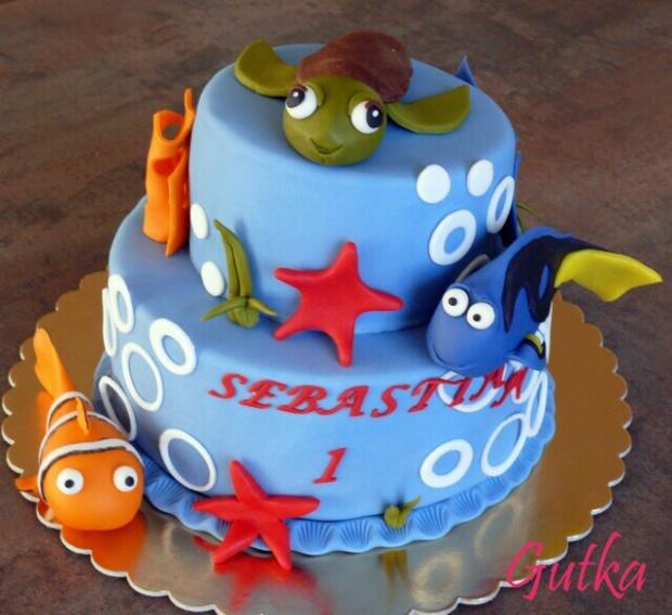 Hľadá sa Nemo, torta, Rozprávkové torty Hľadá sa Nemo, torta, Rozprávkové torty, gutka, 1