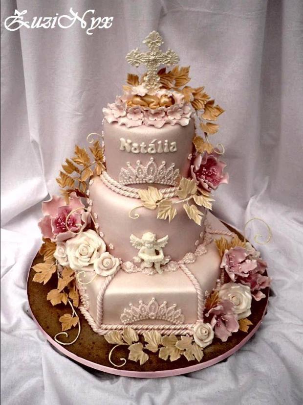 Krstinová pre malú princeznú, torta, Torty na krstiny Krstinová pre malú princeznú, torta, Torty na krstiny, ZuziNyx, 1
