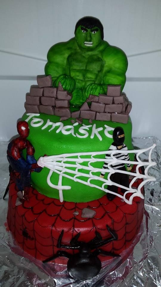 spiderman a hulck, torta, Rozprávkové torty spiderman a hulck, torta, Rozprávkové torty, Simona444, 1