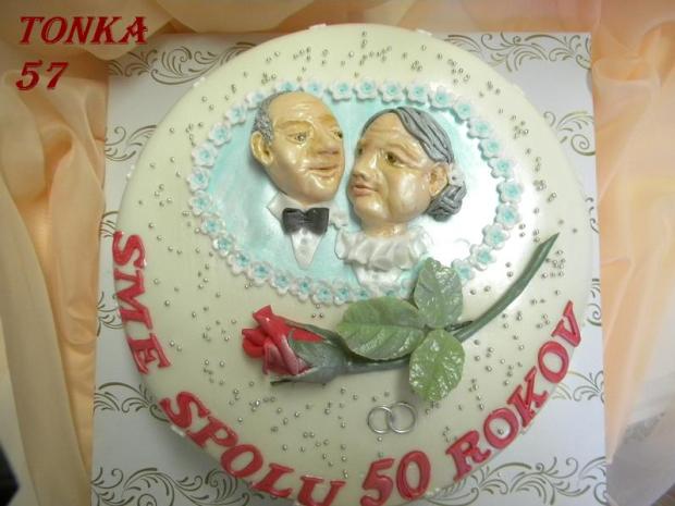 K 50 výročiu sobáša, torta, Svadobné torty, Tonka 57, 1