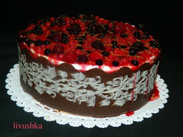 ovocna s čokobordurou, torta, Čokoládové torty, livushka, 1