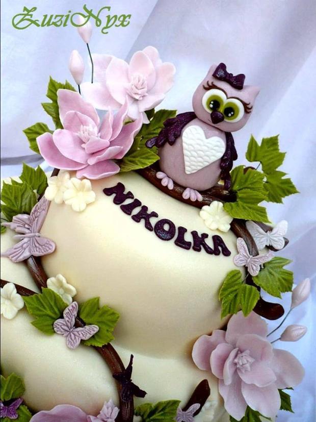 Sovička detail, torta, Torty - škola, stužková, ZuziNyx, 1