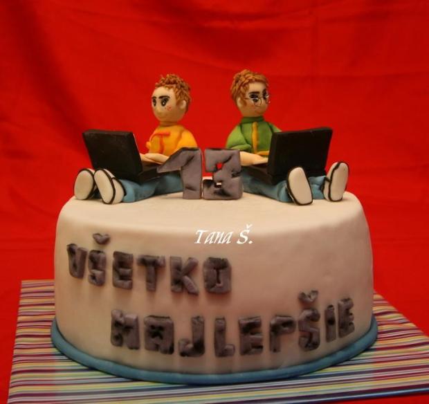 Pre mojich dvoch počítačových maniakov :-), torta, Torty autíčka, vláčiky Pre mojich dvoch počítačových maniakov :-), torta, Torty autíčka, vláčiky, grasie, 1