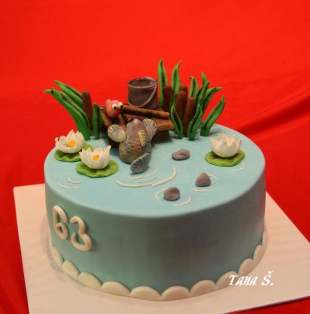 Pre vášnivého rybára :-), torta, Narodeninové torty Pre vášnivého rybára :-), torta, Narodeninové torty, grasie, 1