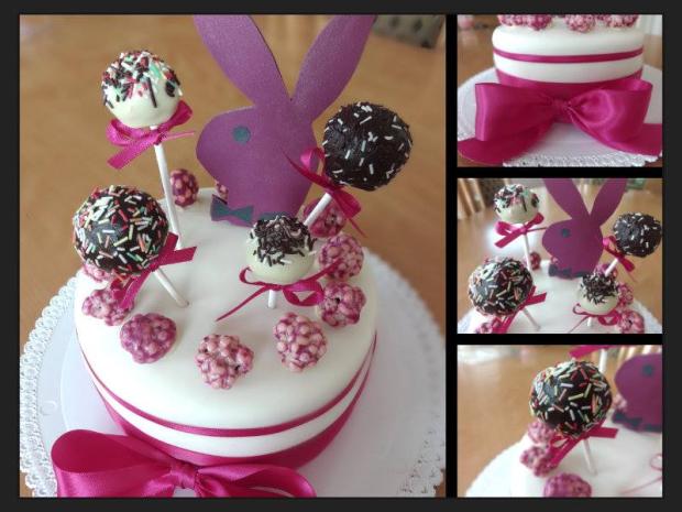 Playboy, cake pops a maliny v b.čok, torta, Narodeninové torty, anna.molly, 1