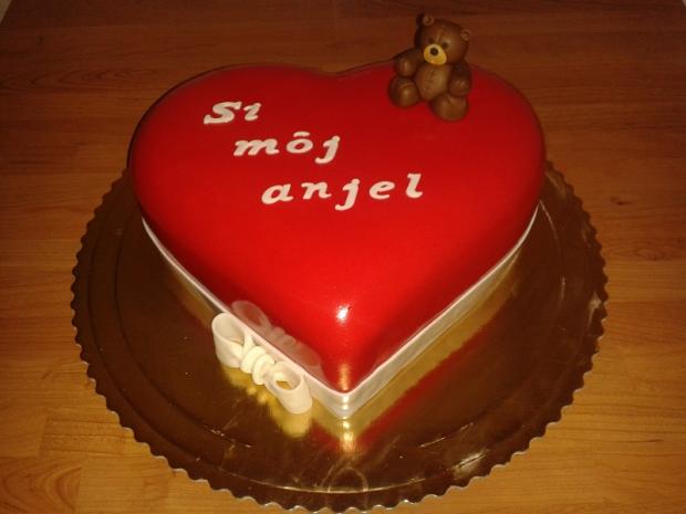 Srdce s mackom, torta, Narodeninové torty, Drozdica, 1