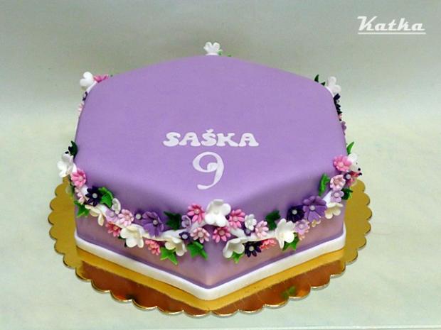 fialová pre Sašku, torta, Narodeninové torty, Katka Ozsvaldova, 1