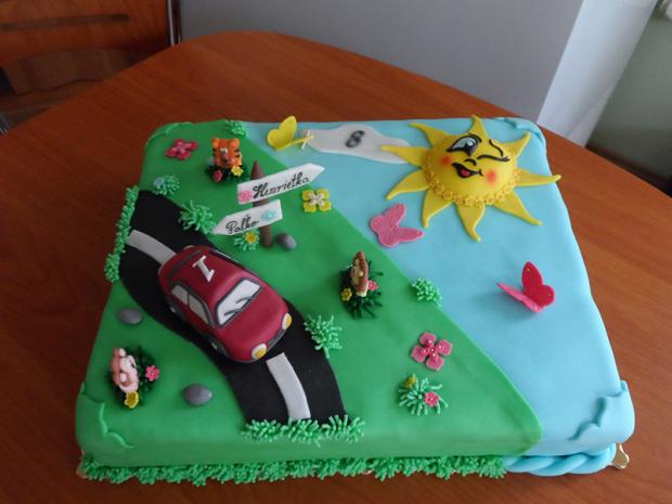pre surodencov, torta, Torty autíčka, vláčiky, Renáta.V, 1