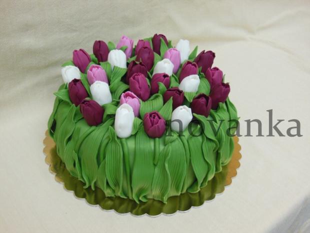 tulipány, torta, Narodeninové torty tulipány, torta, Narodeninové torty, novanka, 1