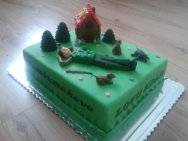 Pre poľovníka, torta, Narodeninové torty, Drozdica, 1