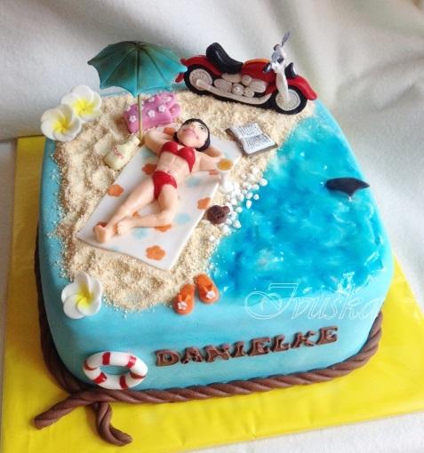 beach namet, torta, Narodeninové torty, likerik, 1
