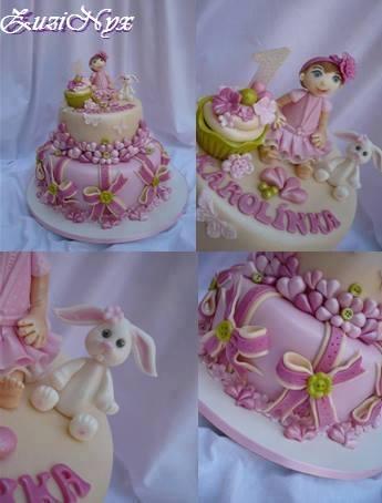 Detaily k prvému rôčiku pre malú Zajku, torta, Torty pre dievčatá, ZuziNyx, 1