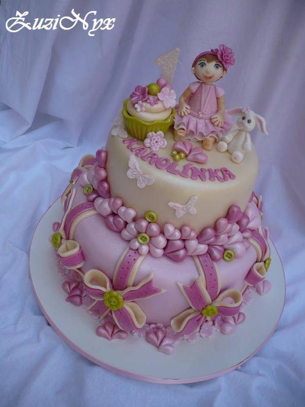 K prvému rôčiku pre malú Zajku, torta, Torty pre dievčatá K prvému rôčiku pre malú Zajku, torta, Torty pre dievčatá, ZuziNyx, 1