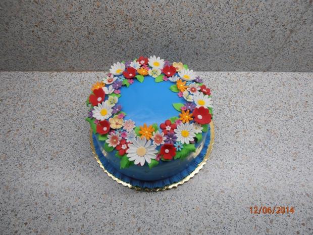 modrá s kvietkami , torta, Narodeninové torty modrá s kvietkami , torta, Narodeninové torty, nmiriam, 1