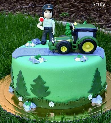 s traktorom, torta, Torty autíčka, vláčiky, Sculy, 1