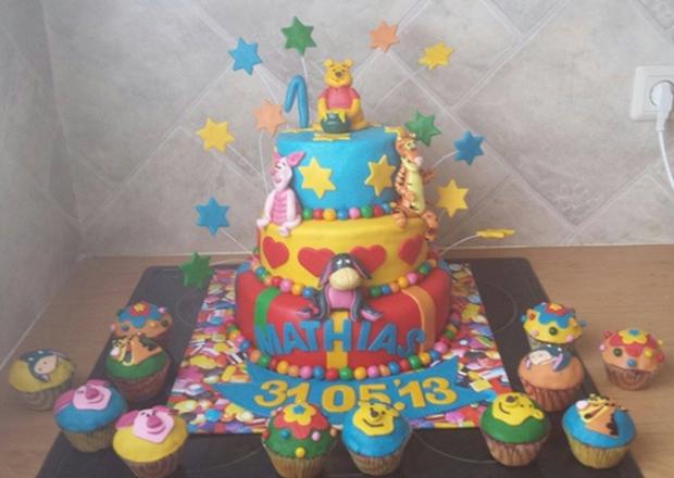 macko PU a kamaráti + muffinky, torta, Rozprávkové torty macko PU a kamaráti + muffinky, torta, Rozprávkové torty, Simona444, 1