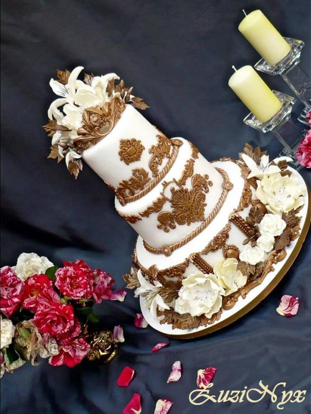 Svadobná v barokovom štýle, torta, Svadobné torty Svadobná v barokovom štýle, torta, Svadobné torty, ZuziNyx, 1