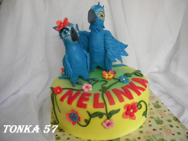 Rio 2 - Blue, torta, Rozprávkové torty, Tonka 57, 1