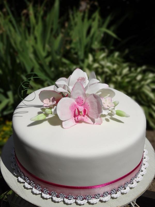 S orchideami , torta, Narodeninové torty S orchideami , torta, Narodeninové torty, Lucka1111, 1