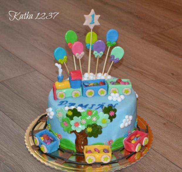 s vláčikom... opäť :-), torta, Torty autíčka, vláčiky, katka1237, 1