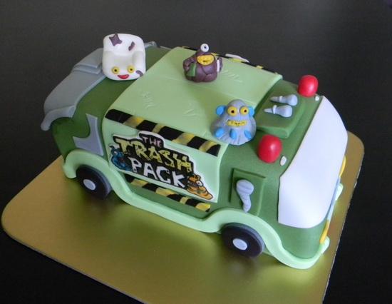 Smetiarske auto Trash pack, torta, Torty autíčka, vláčiky Smetiarske auto Trash pack, torta, Torty autíčka, vláčiky, zabinka, 1