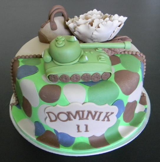 Dvojtorta Luis Vitton/tank, torta, Narodeninové torty, zabinka, 1