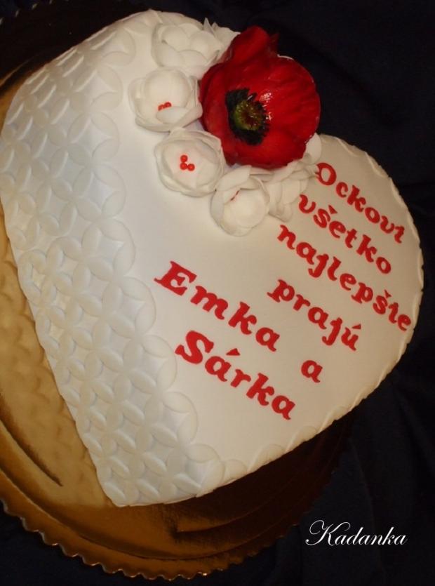 Srdiečko pre tatina, torta, Narodeninové torty Srdiečko pre tatina, torta, Narodeninové torty, Kadanka, 1