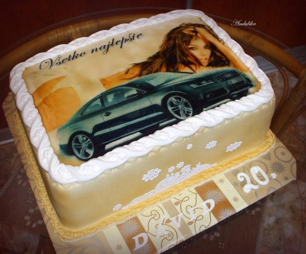 Audi- s oblátkou, torta, Narodeninové torty, andulika, 1