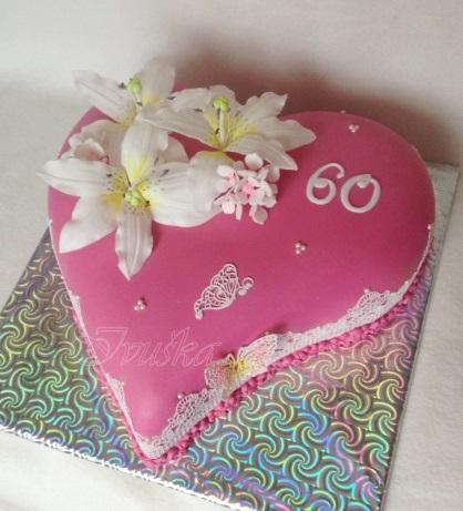 srdiecko s laliami, torta, Narodeninové torty srdiecko s laliami, torta, Narodeninové torty, likerik, 1