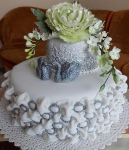S labuďami, torta, Svadobné torty S labuďami, torta, Svadobné torty, adelka22, 1
