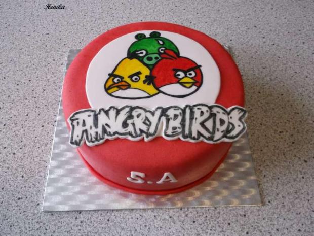 angry birds, torta, Torty - škola, stužková, Henrieta24, 1