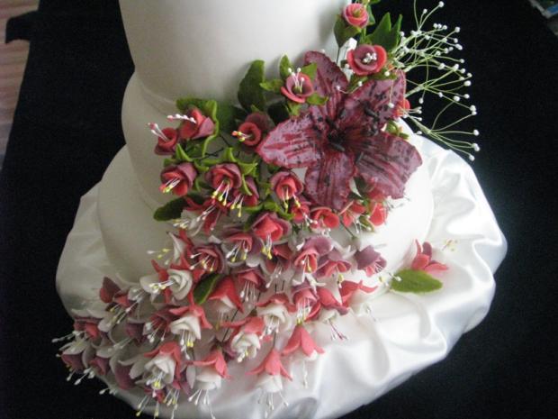 kvety na svadobnú tortu, torta, Ozdoby na torty, anip, 1