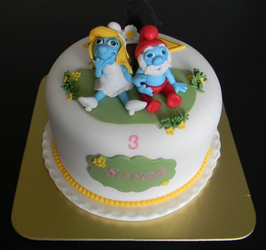 Dvojtorta šmolkovia/tanec, torta, Narodeninové torty Dvojtorta šmolkovia/tanec, torta, Narodeninové torty, zabinka, 1