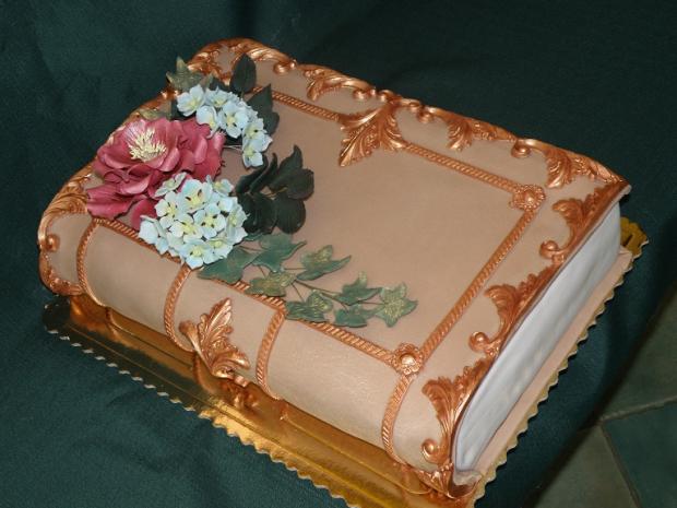 Kniha s kvetmi, torta, Narodeninové torty Kniha s kvetmi, torta, Narodeninové torty, ivetinka, 1