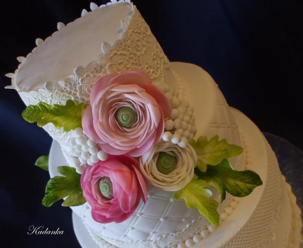Svadobná v bielom - kytička, torta, Ozdoby na torty Svadobná v bielom - kytička, torta, Ozdoby na torty, Kadanka, 1