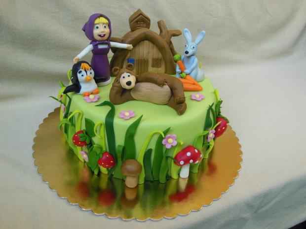 Máša a medveď, torta, Rozprávkové torty Máša a medveď, torta, Rozprávkové torty, novanka, 1