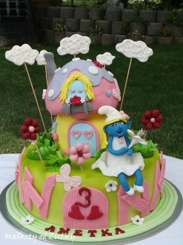 šmoulinka, torta, Narodeninové torty, Zuziv, 1