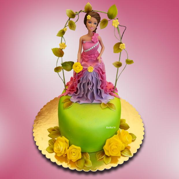 Barbie s ružami, torta, Torty pre dievčatá Barbie s ružami, torta, Torty pre dievčatá, Katka74, 1