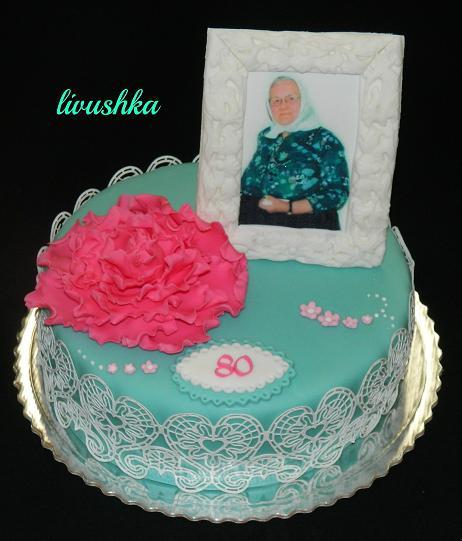 k 80-tke s fotkou , torta, Narodeninové torty k 80-tke s fotkou , torta, Narodeninové torty, livushka, 1