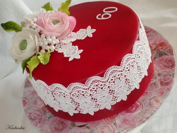 Krajková na 60 - tku, torta, Narodeninové torty Krajková na 60 - tku, torta, Narodeninové torty, Kadanka, 1