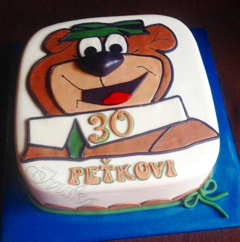 medved Yogy, torta, Narodeninové torty, likerik, 1