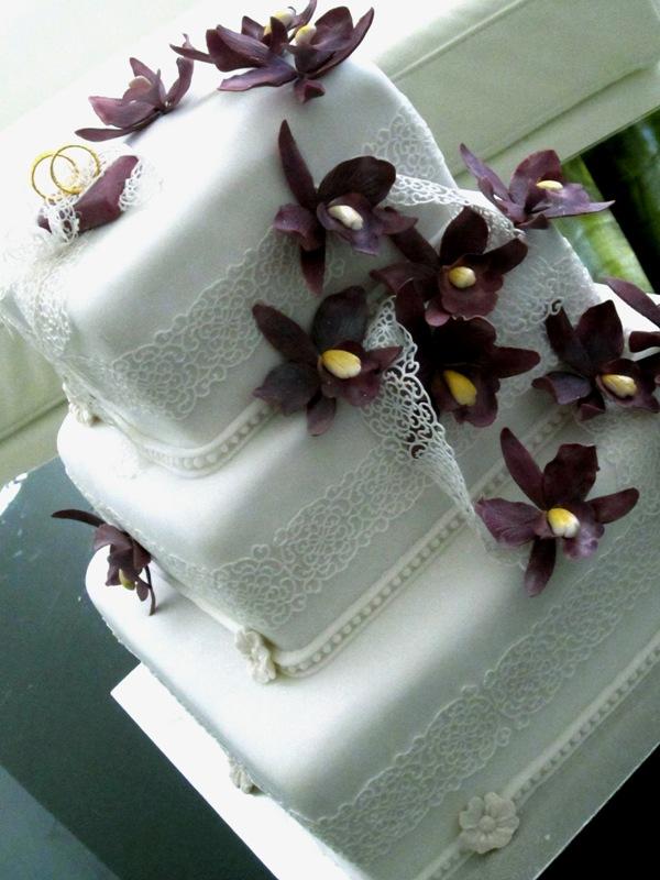 Svadobná s krajkou, torta, Svadobné torty, Mary Kay, 1