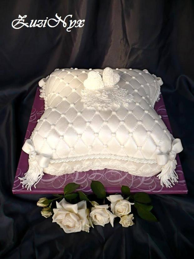 Svadobný vankúšik na želanie bez kvetov, torta, Svadobné torty, ZuziNyx, 1