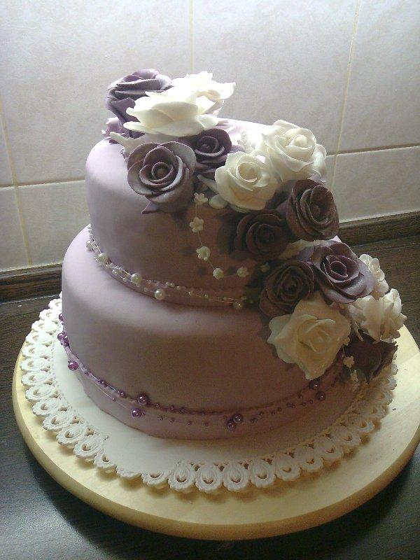 fialová ružičková, torta, Narodeninové torty, janig11, 1